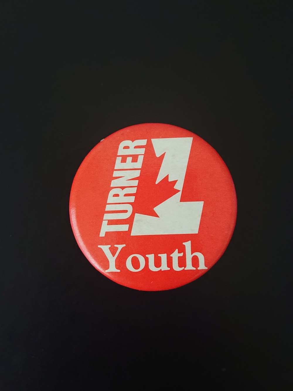 Vintage Pin Button - Political Politics Liberals Turner Youth - 2" Round Red